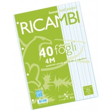 RICAMBIO A4 4MM 80GR 40FF PIGNA